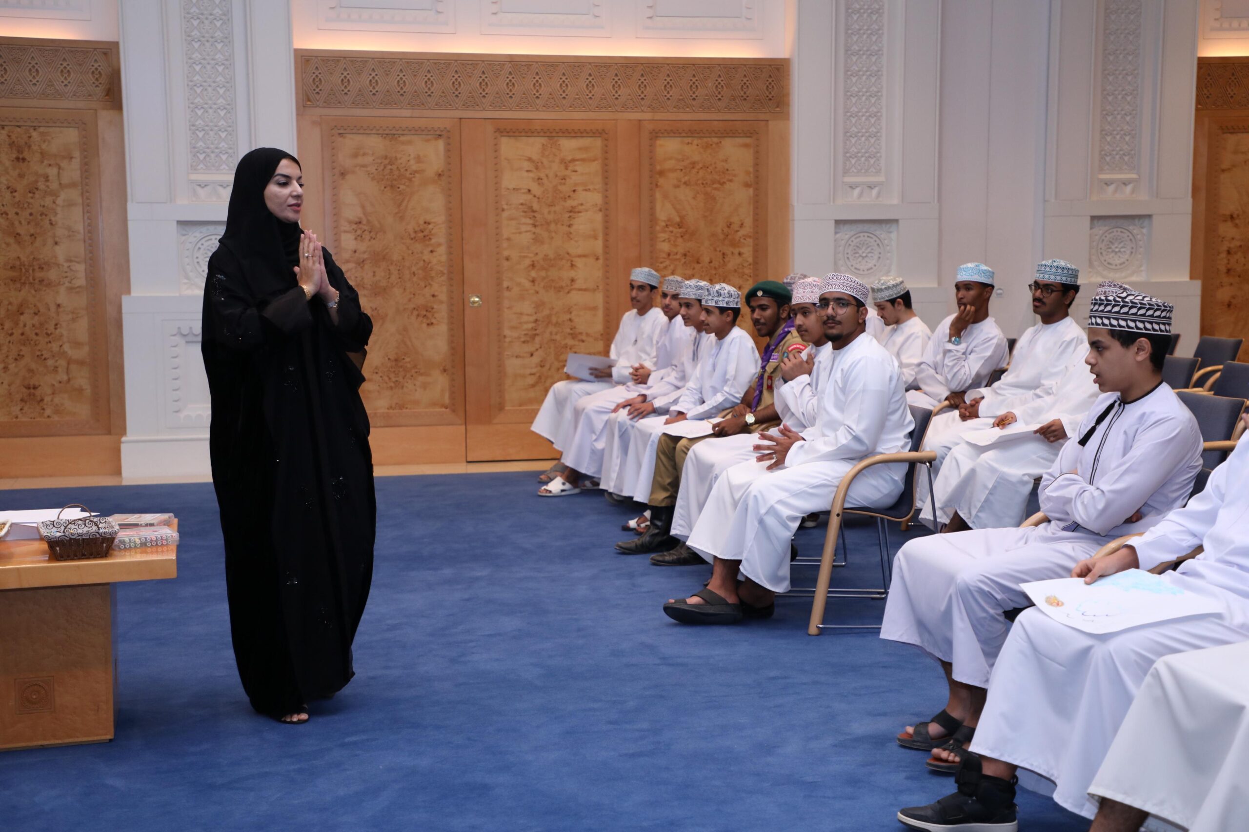 ورشة حول: التربية على المواطنة العالمية في قاعة المحاضرات بجامع السلطان قابوس الأكبر